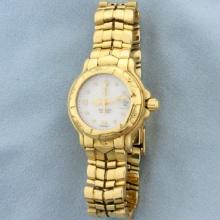 Womans Tag Heuer 6000 Series Solid 18k Gold Automatic Watch Wh 234