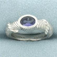 Judith Ripka Amethyst Cable Stacking Ring