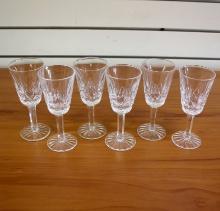 Waterford Lismore Crystal Sherry Glasses Set Of 6