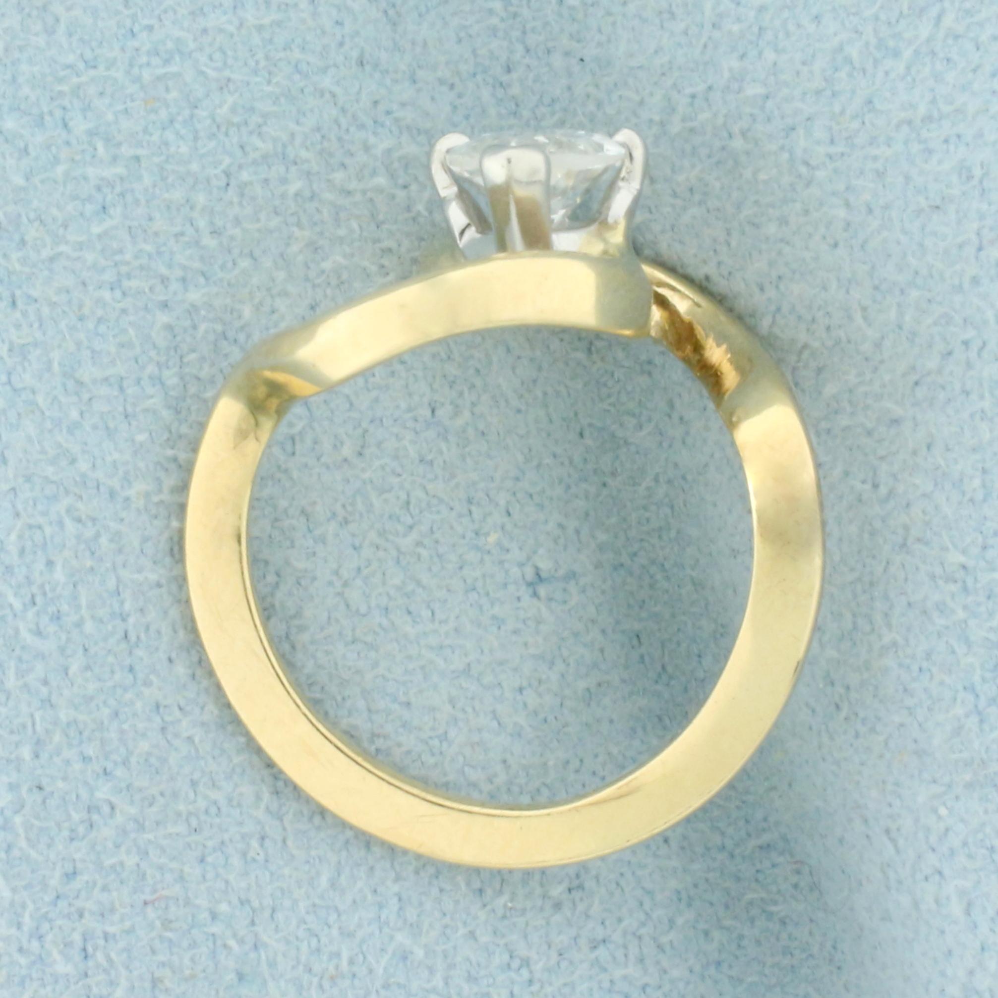 1ct Marquise Diamond Solitaire Ring In 14k Yellow Gol