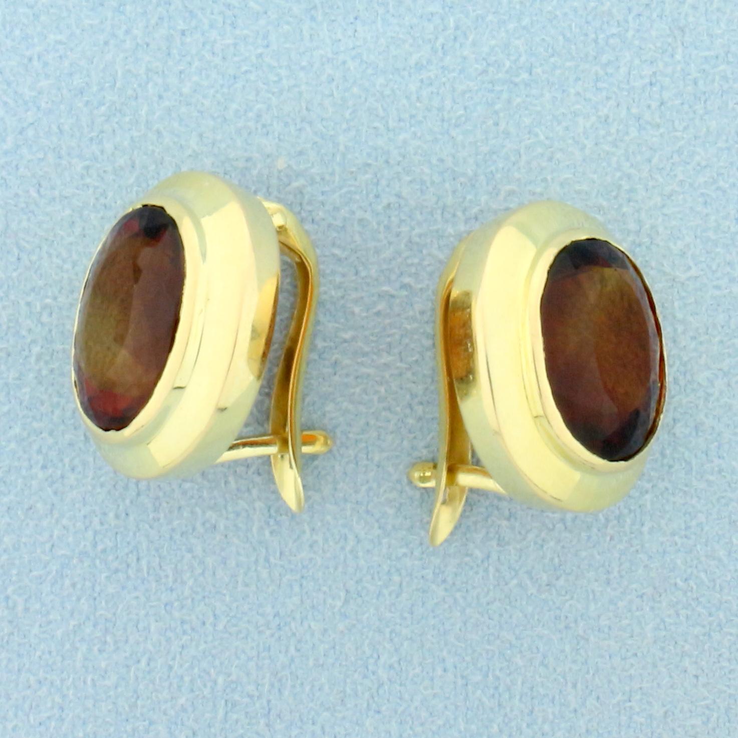 10ct Tw Aaa Citrine Earrings In 18k Yellow Gold