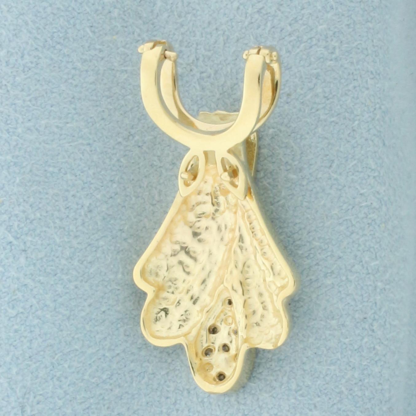 Diamond Necklace Enhancer Pendant In 14k Yellow Gold