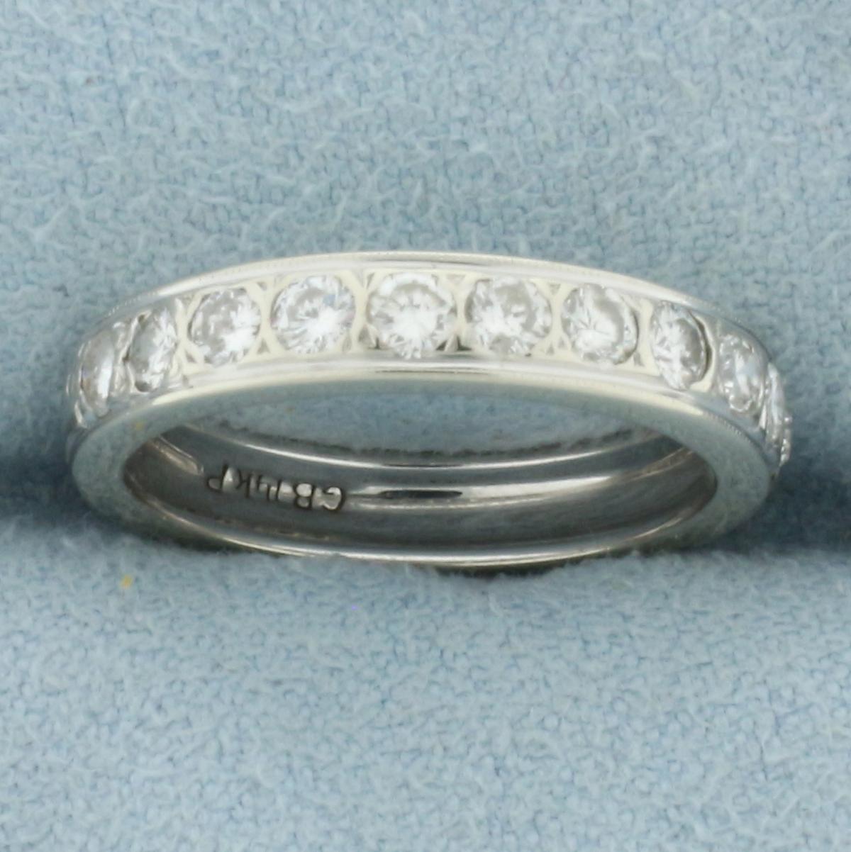 3/4ct Diamond Wedding Band Ring In 14k White Gold