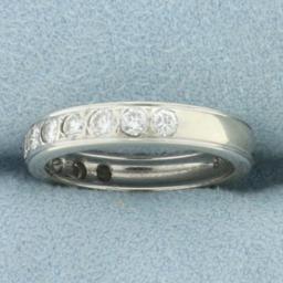 3/4ct Diamond Wedding Band Ring In 14k White Gold