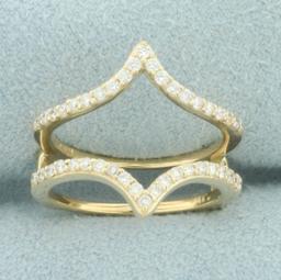 Diamond Ring Jacket In 14k Yellow Gold