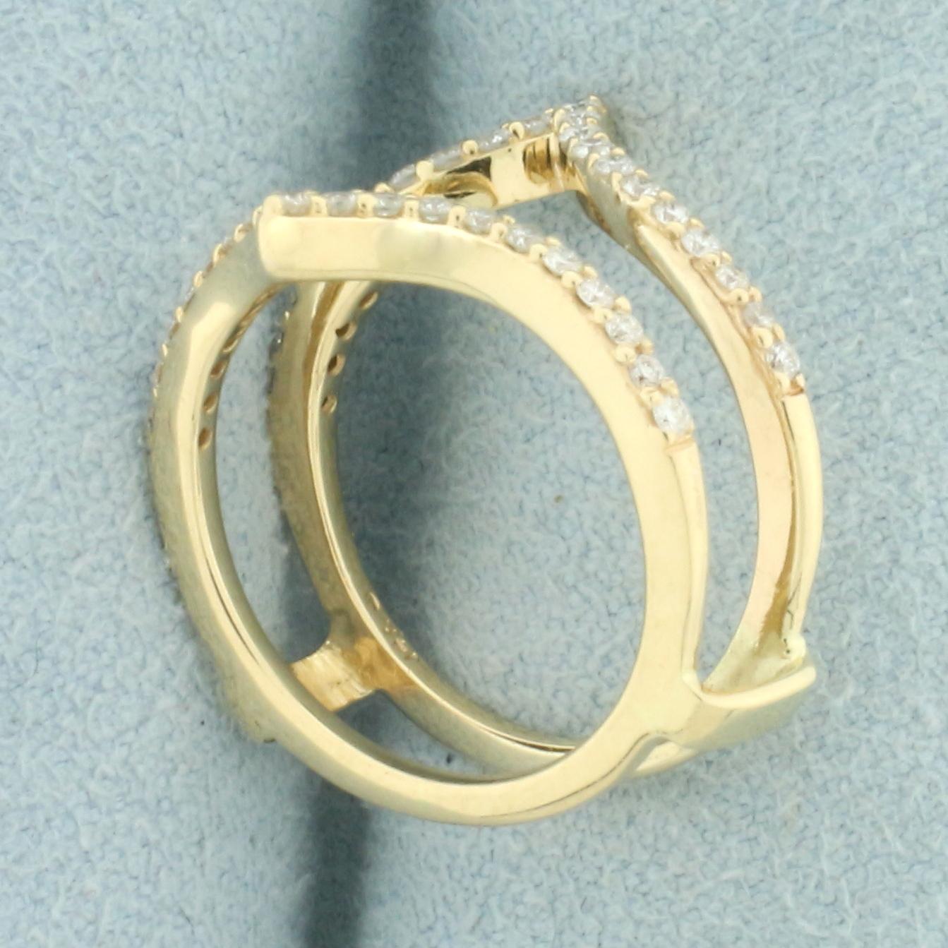 Diamond Ring Jacket In 14k Yellow Gold