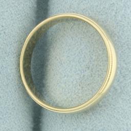 Milgrain Beaded Edge Wedding Band Ring In 10k Yellow Gold