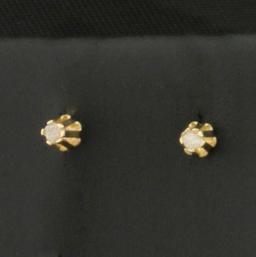 Buttercup Diamond Stud Earrings For Child In 10k Yellow Gold