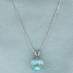 Ocean Mystic Topaz Necklace In 14k White Gold