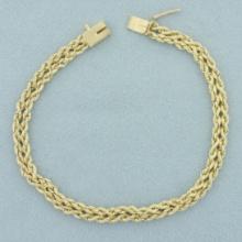 Double Rope Link Bracelet In 14k Yellow God