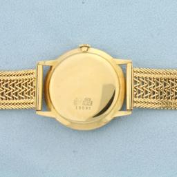 Mens Vintage Super Roamer Incabloc Watch In Solid 18k Gold Case And Band