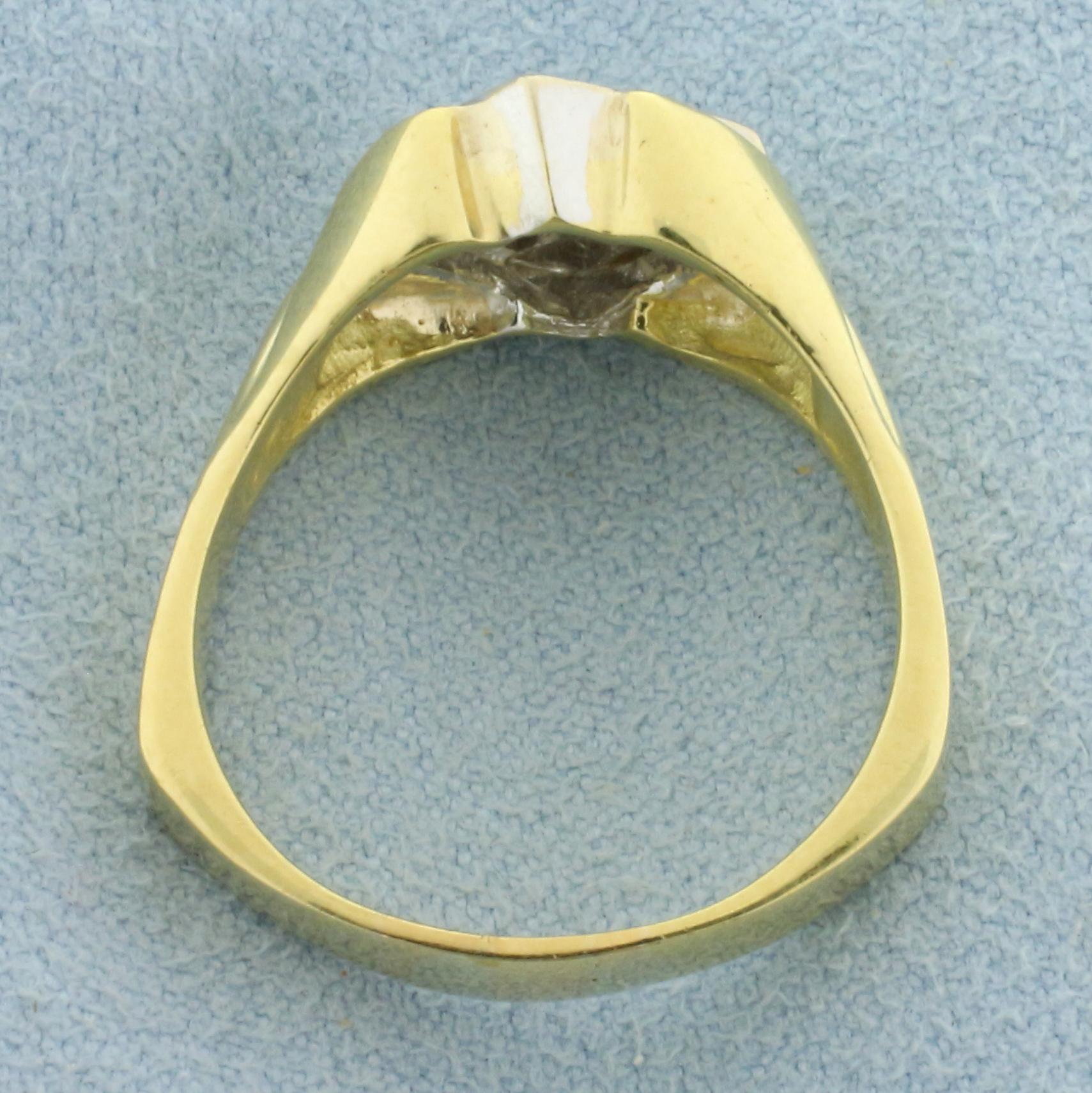 Princess Diamond Ring In 18k Yellow Gold