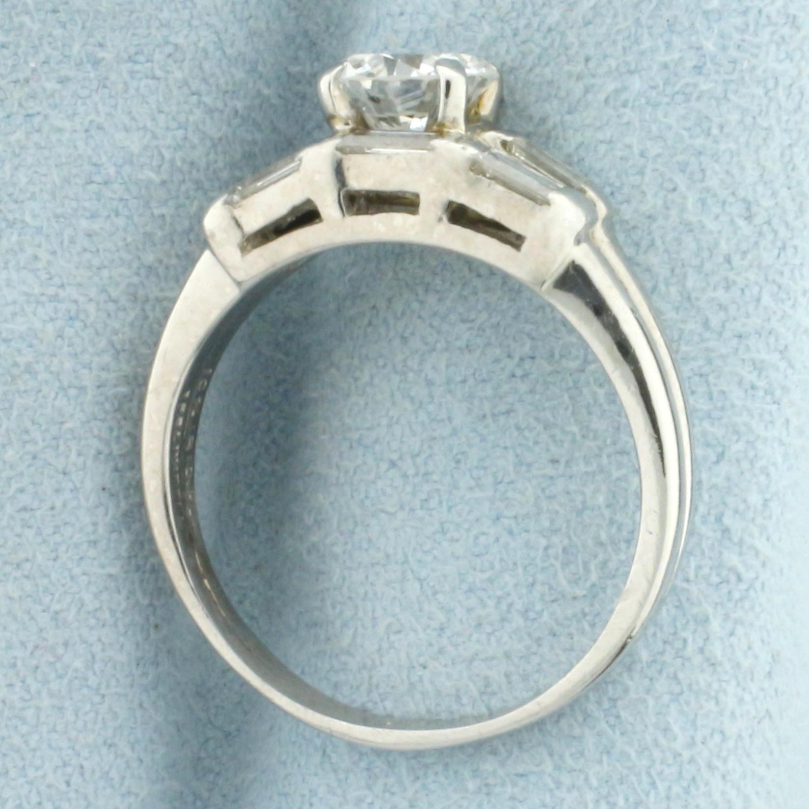 Diamond Engagement And Wedding Ring Set In Platinum