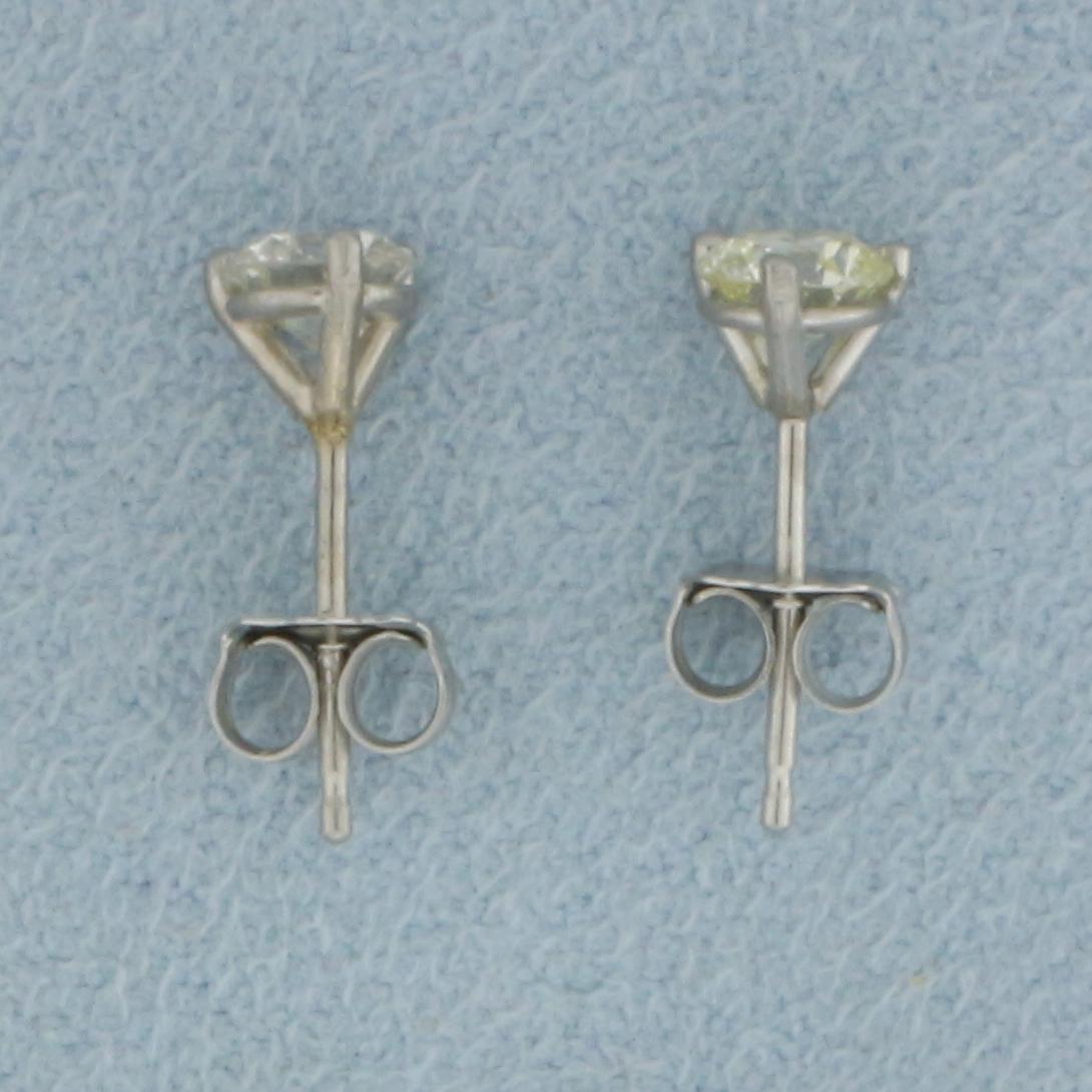 2/3ct Tw Diamond Stud Earrings In Platinum Martini Settings