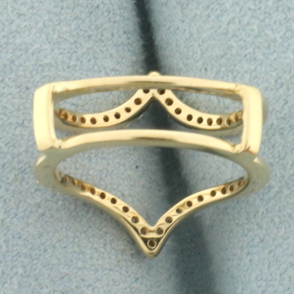 Diamond Ring Jacket In 14k Yellow Gold