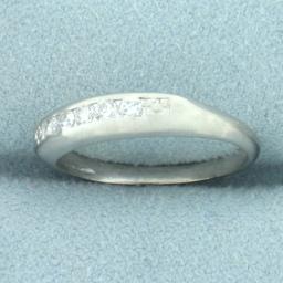 Vintage Diamond Wedding Or Anniversary Band Ring In Platinum