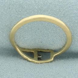 Abstract Design Diamond Ring In 14k Yellow Gold