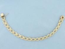 Nugget Horseshoe Link Bracelet In 14k Yellow Gold