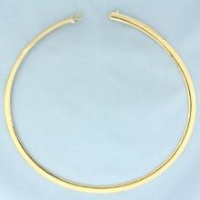 16 Inch Omega Link Necklace In 14k Yellow Gold