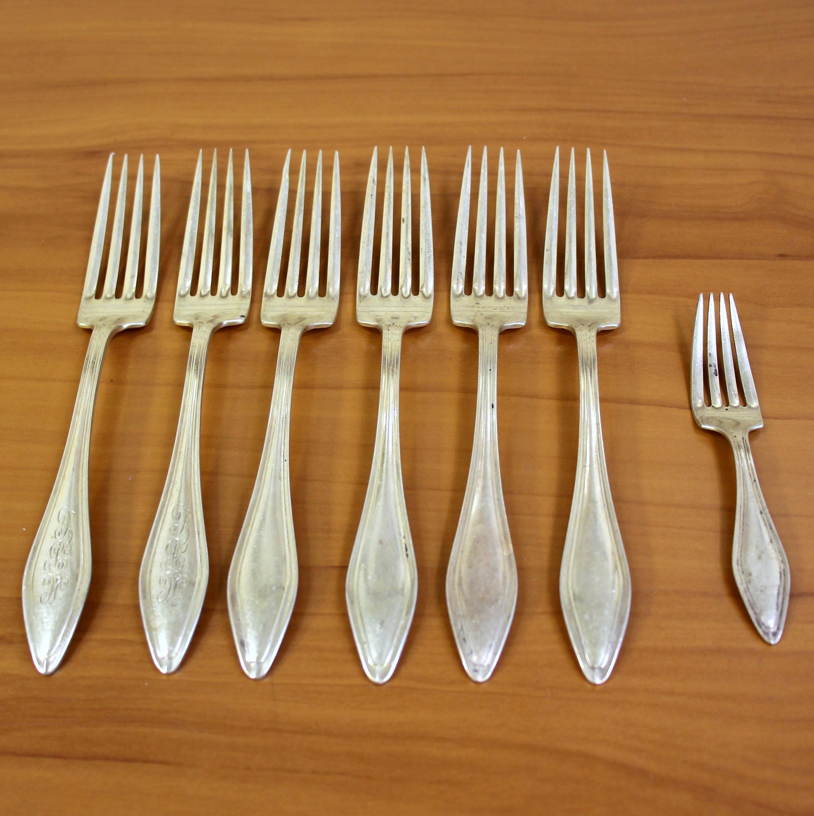 Towle Mary Chilton Sterling Silver Twenty Five Piece Flatware Set Monogrammed