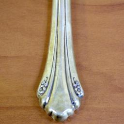 Eight Antique Swedish Flower Design Butter Spreader Knives In Sterling Silver