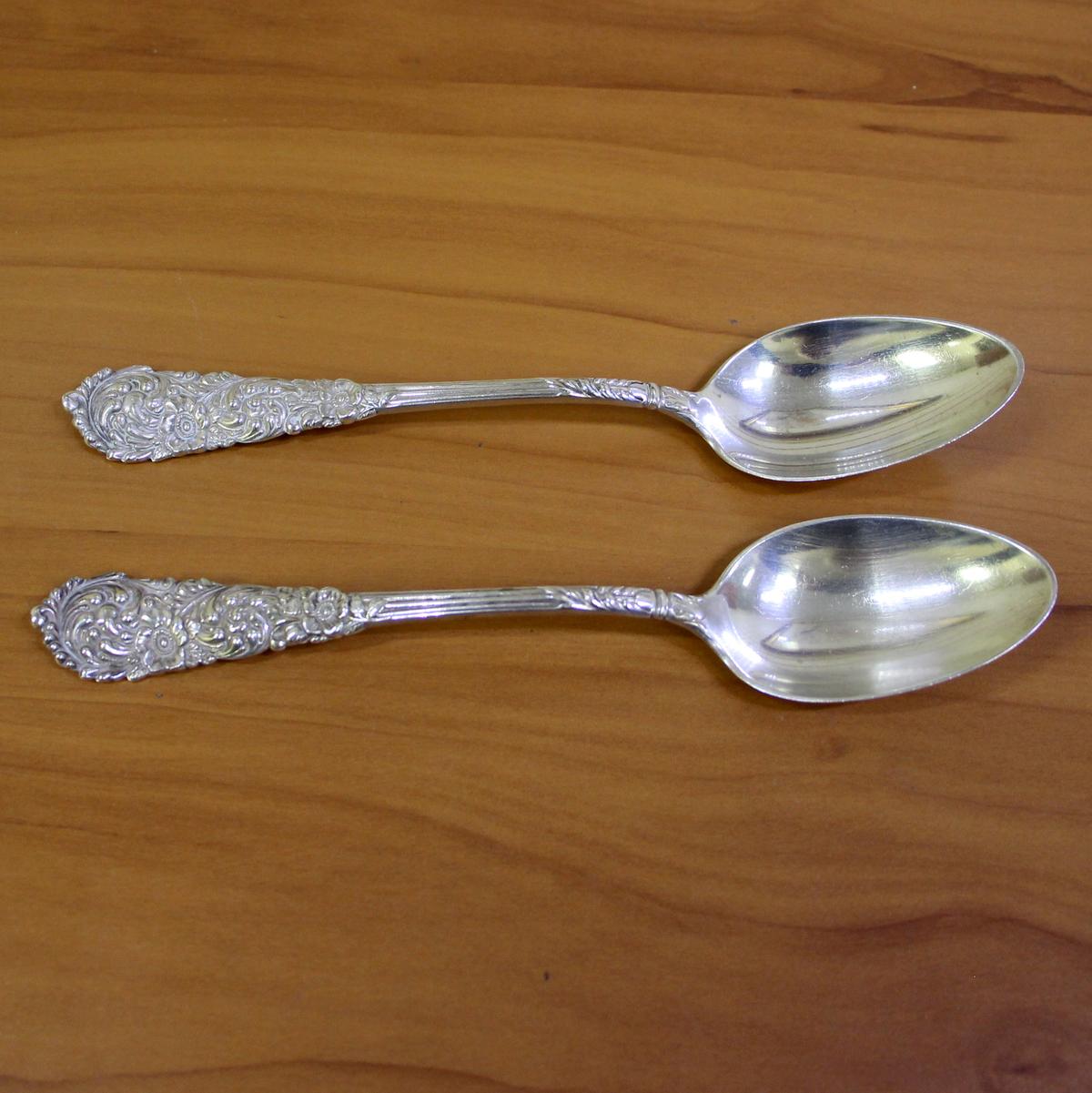 Reed And Barton Trajan Sterling Silver Set Of 2 Spoons