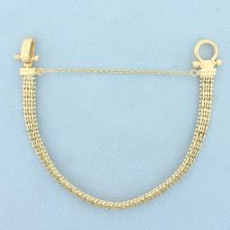 Designer Link Bracelet In 14k Yellow Gold