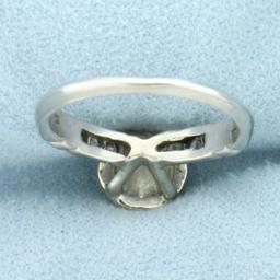 Vintage 1ct Tw Diamond Engagement Ring In Platinum