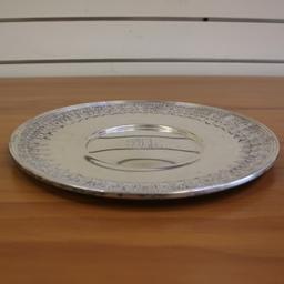 Antique Watson Company Sandwich Serving Plate In .925 Sterling Silver