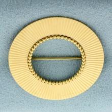 Vintage Circle Pin In 14k Yellow Gold