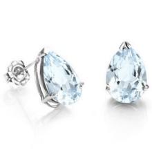 6x4mm Pear Cut Aquamarine .85ctw Stud Earrings In Sterling Silver