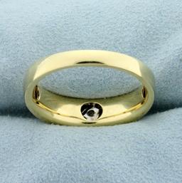 Men's Diamond Wedding Or Anniversary Band Ring In 14k Yellow And White Gold