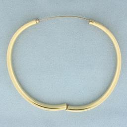 Diamond Cut Bangle Bracelet In 14k Yellow Gold