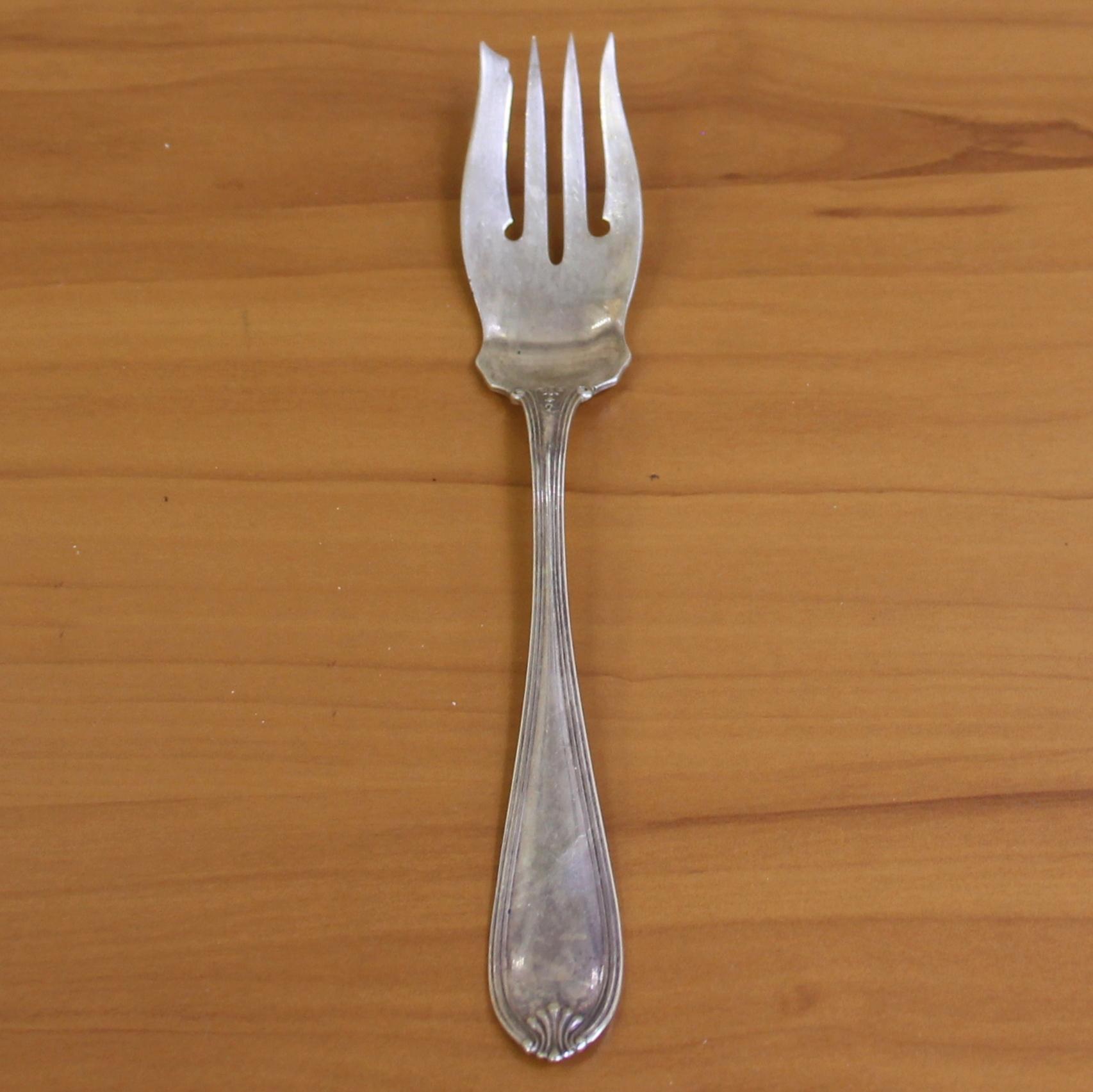 Simpson, Hall, Miller And Co. Cold Meat Fork In .925 Sterling Silver