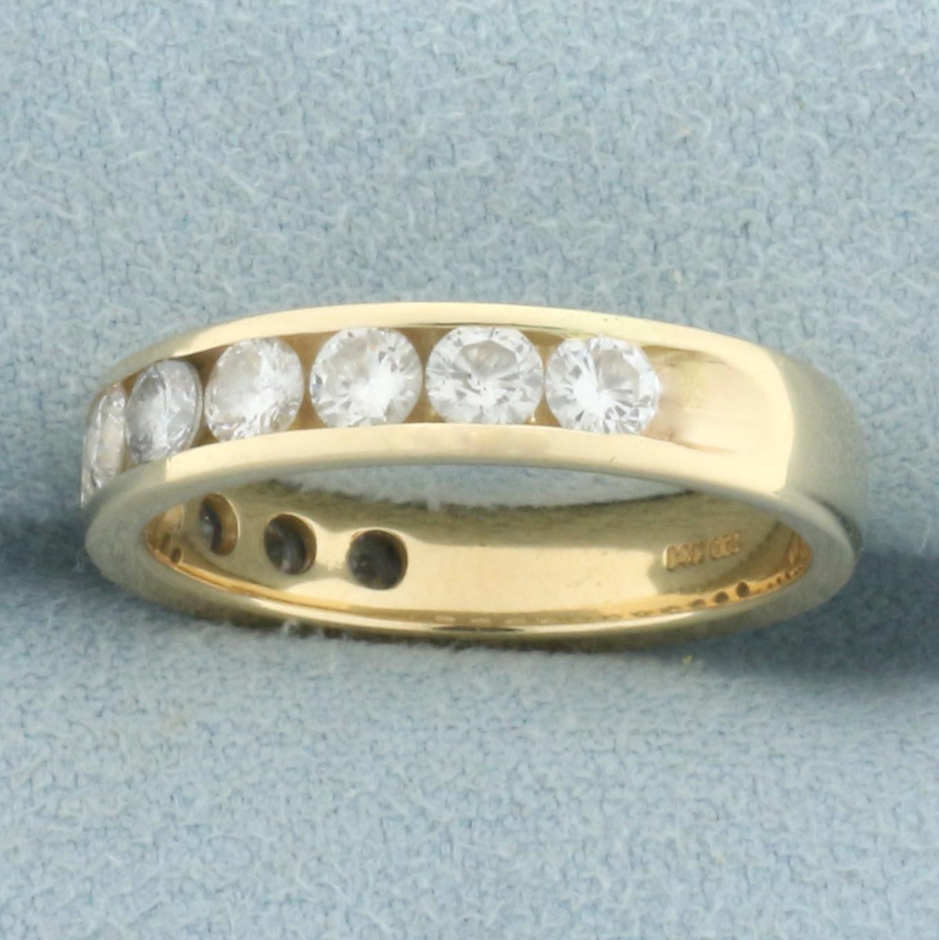 Diamond Wedding Or Anniversary Band Ring In 14k Yellow Gold