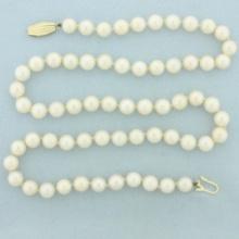 Pearl Strand Necklace With 14k Yellow Gold Clasp