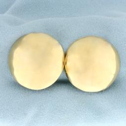 Dome Statement Earrings In 14k Yellow Gold