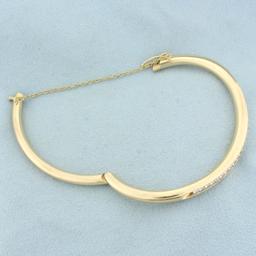 1ct Tw Diamond Bangle Bracelet In 14k Yellow Gold