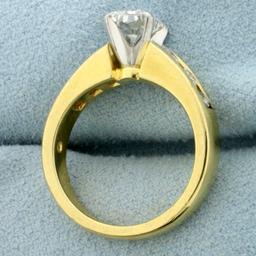 Egl Certified 1.5ct Tw Diamond Engagement Ring In 18k Yellow Gold