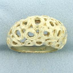 Free Form Bombe Ring In 14k Yellow Gold