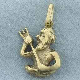 3 D Triton Charm In 14k Yellow Gold