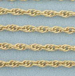 18 Inch Prince Of Wales Link Chain Necklace In 14k Yellow Gold