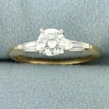 Diamond Engagement Ring In 14k Yellow And White Gold