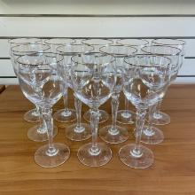 Waterford Carelton Gold Crystal Water Goblets Set Of 12