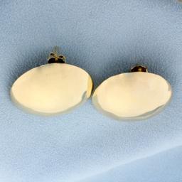 Dome Statement Earrings In 14k Yellow Gold