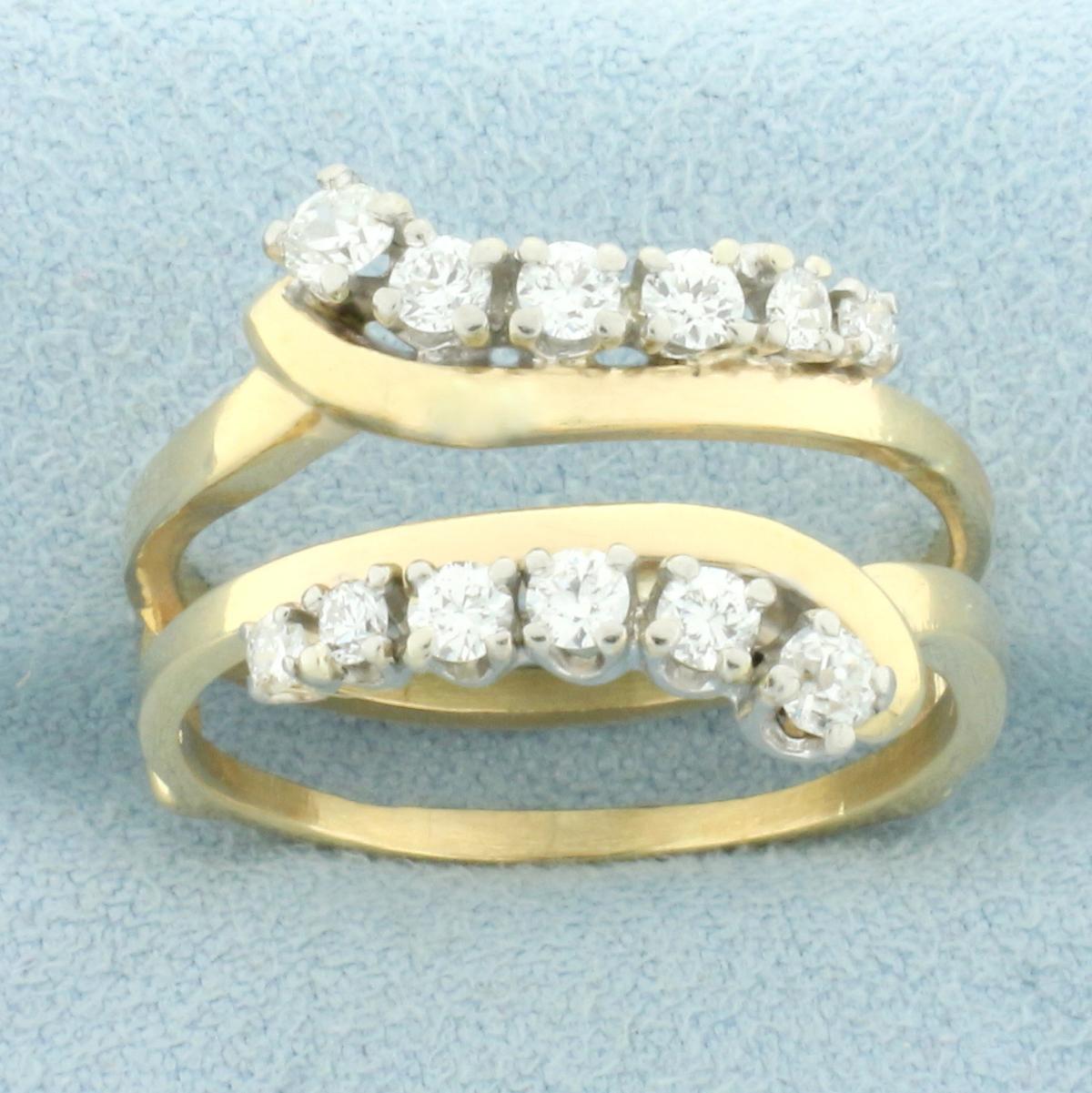 Diamond Ring Jacket In 14k Yellow Gold