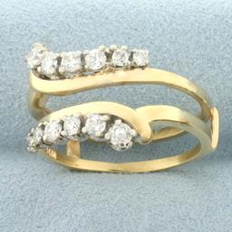 Diamond Ring Jacket In 14k Yellow Gold