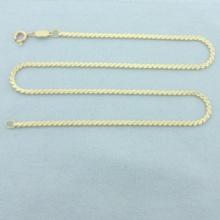 Italian 15 Inch Serpentine Link Chain Necklace In 14k Yellow Gold