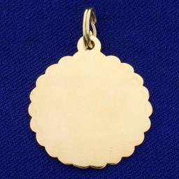 Bridesmaid Pendant Or Charm In 14k Yellow Gold