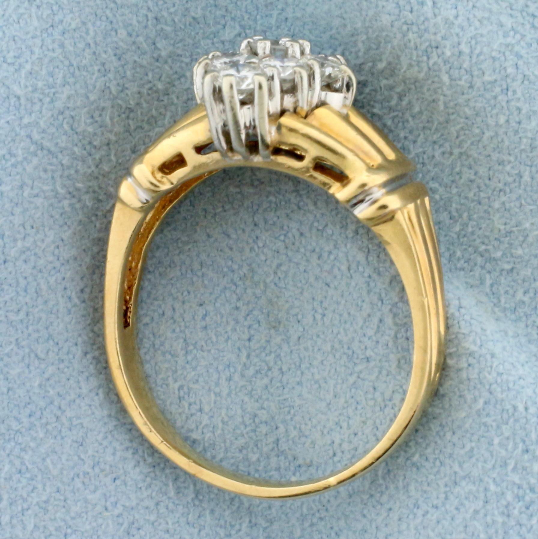 Vintage 1ct Tw Diamond Wedding Ring In 14k Yellow Gold